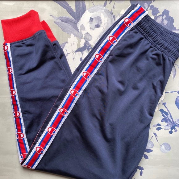 Champion Other - Champion C Logo Tape Blue & Red Track Pants